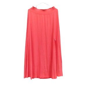 Torrid Coral Maxi Skirt w/off-center front slit & elastic waist